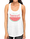 Hello Summer Watermelon Womens White Tank Top