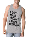 Excuses Results Mens Cute Racerback Tank Top Funny Gym Gift Tanks