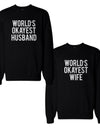 World's Okayest Husband Wife Funny Matching Couple Sweatshirts