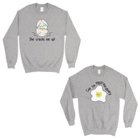 Egg Crack Eggtraordinary Matching Sweatshirt Pullover Couples Gift
