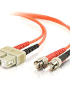 C2G 3m SC-ST 62.5-125 OM1 Duplex Multimode PVC Fiber Optic Cable (LSZH) - Orange