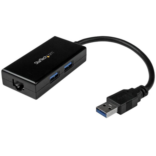 StarTech.com USB 3.0 to Gigabit Network Adapter with Built-In 2-Port USB Hub - Native Driver Support (Windows, Mac and Chrome OS)