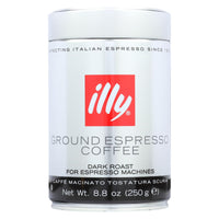 Illy Caffe Coffee Coffee - Espresso - Ground - Dark Roast - 8.8 Oz - Case Of 6