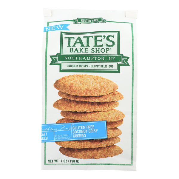 Tate's Bake Shop Gluten Free Coconut Crisp Cookies  - Case Of 12 - 7 Oz