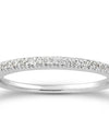 14k White Gold Fancy Engraved Pave Diamond Wedding Ring Band