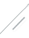 Rhodium Plated 2.5mm Sterling Silver Popcorn Style Chain