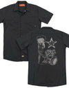 Betty Boop/with The Band (back Print) - Adult Work Shirt - Black