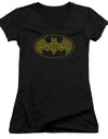 Batman/type Logo - Junior V-neck - Black