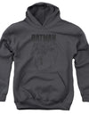 Batman/grey Noise-youth Pull-over Hoodie - Charcoal