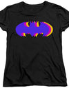 Batman/tri Colored Symbol-s/s Women's Tee-black
