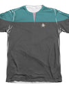 Star Trek/voyager Science Uniform-adult Poly/cotton S/s Tee-white