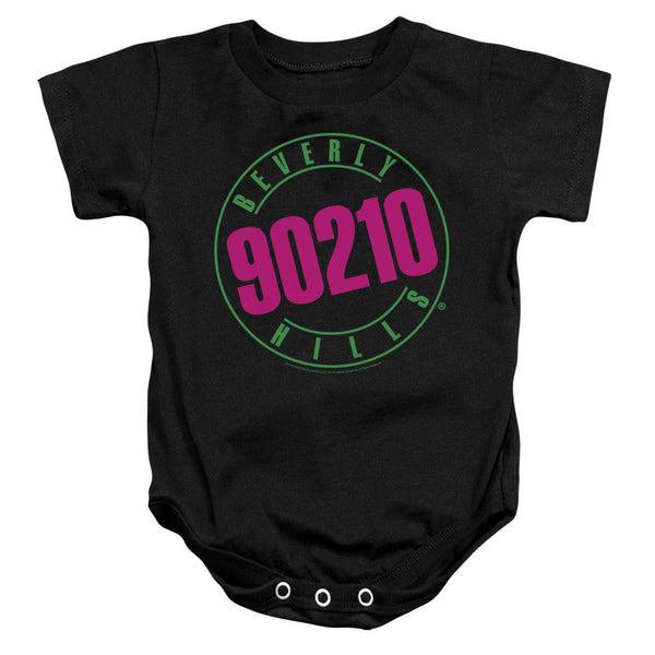 90210/neon-infant Snapsuit-black