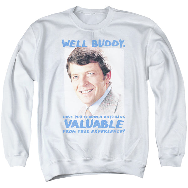 Brady Bunch/buddy - Adult Crewneck Sweatshirt - White