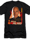 Star Trek/captain Picard - S/s Adult 30/1 - Black