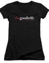 The Good Wife/logo - Junior V-neck - Black