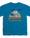 Courage The Cowardly Dog/colorful Courage-s/s Youth 18/1-turquoise