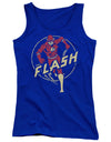 Dc Flash/flash Comics - Juniors Tank Top - Royal Blue