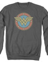 Dc/ww Vintage Emblem - Adult Crewneck Sweatshirt - Charcoal