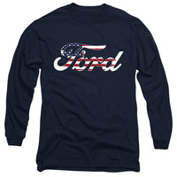 Ford/flag Logo-l/s Adult 18/1-navy