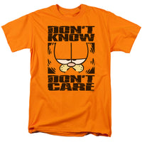 Garfield/dont Know Dont Care - S/s Adult 18/1 - Orange