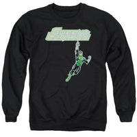 Green Lantern/energy Construct Logo - Adult Crewneck Sweatshirt - Black