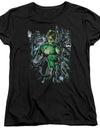 Green Lantern/surrounded By Death - S/s Womens Tee - Black