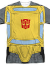 Transformers/bumblebee Costume-s/s Adult Poly Crew-white