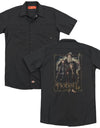 The Hobbit/the Three (back Print) - Adult Work Shirt - Black