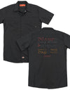Hobbit/keyhole(back Print) - Adult Work Shirt - Black