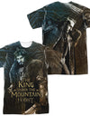 Hobbit/king (front/back)-s/s Adult Poly Crew-white