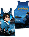 Harry Potter/first Year (front/back Print)-adult Poly Tank Top-white