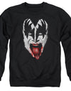 Kiss/demon Face - Adult Crewneck Sweatshirt - Black