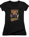 Kiss/detroit Rock City-junior V-neck-black