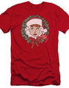 I Love Lucy/wreath-premuim Canvas Adult Slim Fit 30/1-red