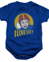 I Love Lucy/lb Super Comic-infant Snapsuit-royal Blue