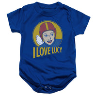 I Love Lucy/lb Super Comic-infant Snapsuit-royal Blue
