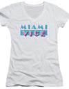Miami Vice/logo - Junior V-neck - White