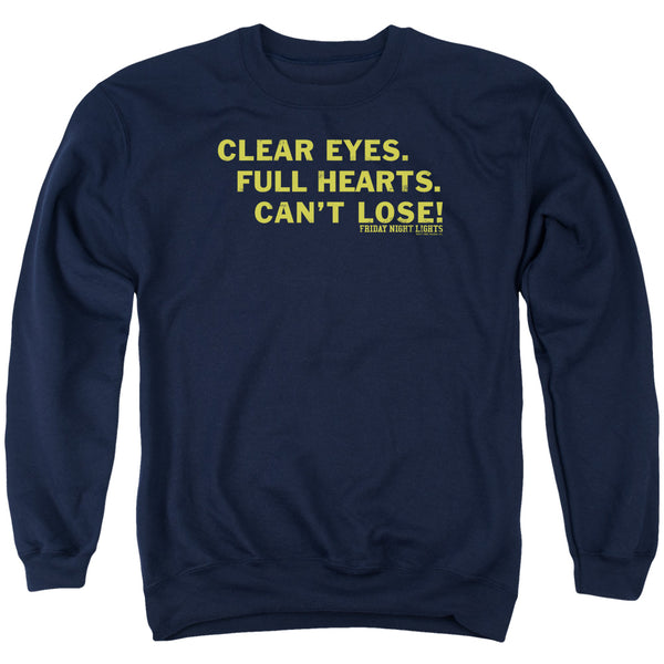 Friday Night Lights/clear Eyes - Adult Crewneck Sweatshirt - Navy