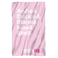 Pretty In Pink/the List-fleece Blanket-white
