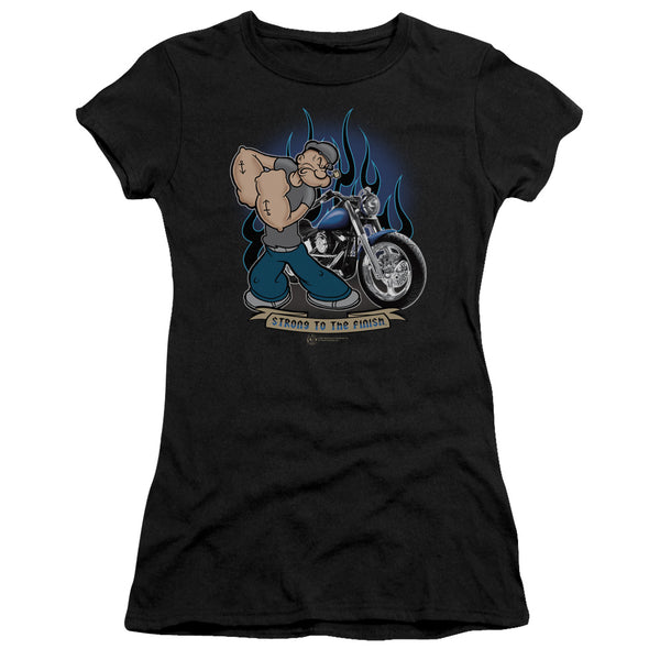 Popeye/biker Popeye - S/s Junior Sheer - Black