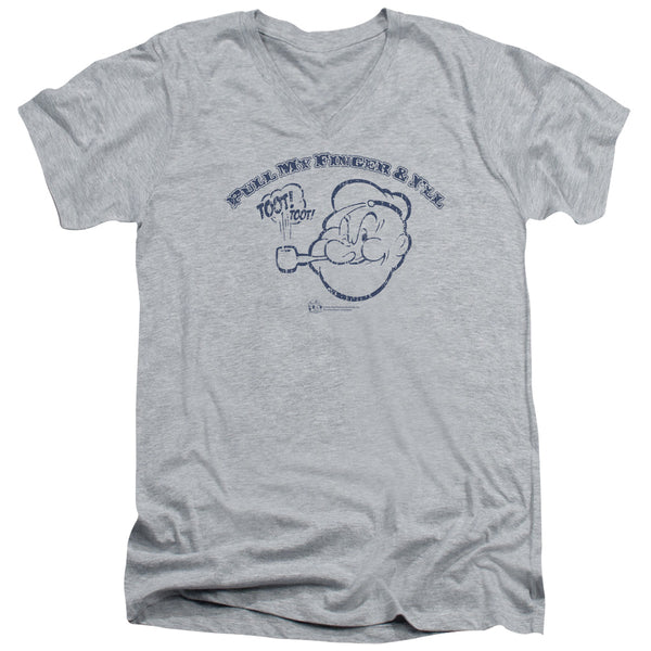 Popeye/toot! Toot! - S/s Adult V-neck - Athletic Heather