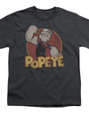 Popeye/retro Ring - S/s Youth 18/1 - Charcoal