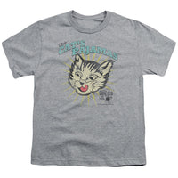 Puss N Boots/cats Pajamas - S/s Youth 18/1 - Athletic Heather