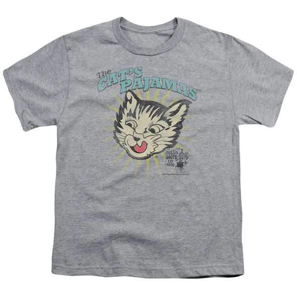 Puss N Boots/cats Pajamas - S/s Youth 18/1 - Athletic Heather