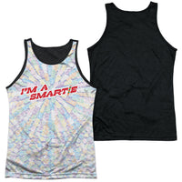 Smarties/candy Explosion-adult Poly Tank Top Black Back-white