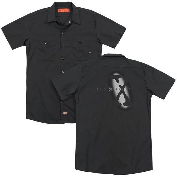 X Files/spotlight Logo(back Print) - Adult Work Shirt - Black