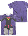 Teen Titans Go/raven Uniform (front/back Print)-adult Poly/cotton S/s Tee-white