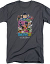 Teen Titans Go To The Movies/hollywood-s/s Adult Tall 18/1-charcoal