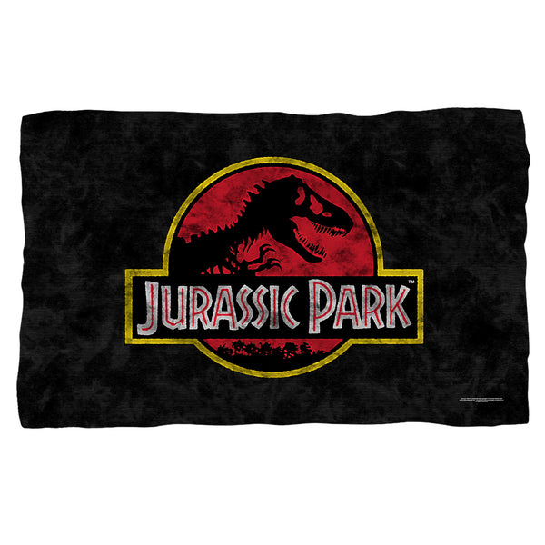 Jurassic Park/classic Logo-fleece Blanket-white