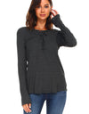 Women's Lace Up Long Sleeve Top